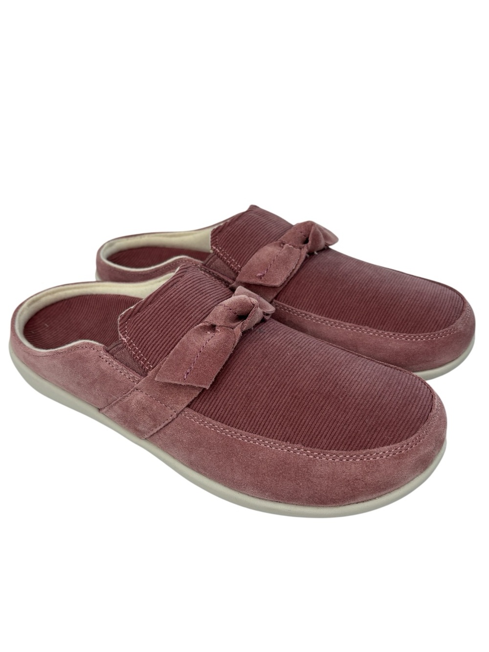 Revitalign Siesta Crew Orthotic Mules Size 11 Pink Corduroy Comfort Slip-on NEW!